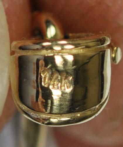 Tribute Penny Tiberius Denarius mounted in 14K Gold Bezel Pendant (TribPend14K)