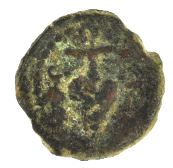 Archelaus prutah Crested Helmet with Grape 4 BC-6 AD (ArchHelmet 03)