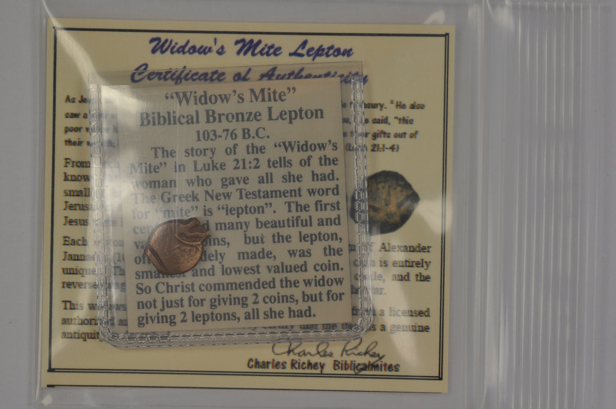 Biblical Ancient Coin ~ Widow's Mite Lepton Cleaned ~ Luke 21:2 (LP89)