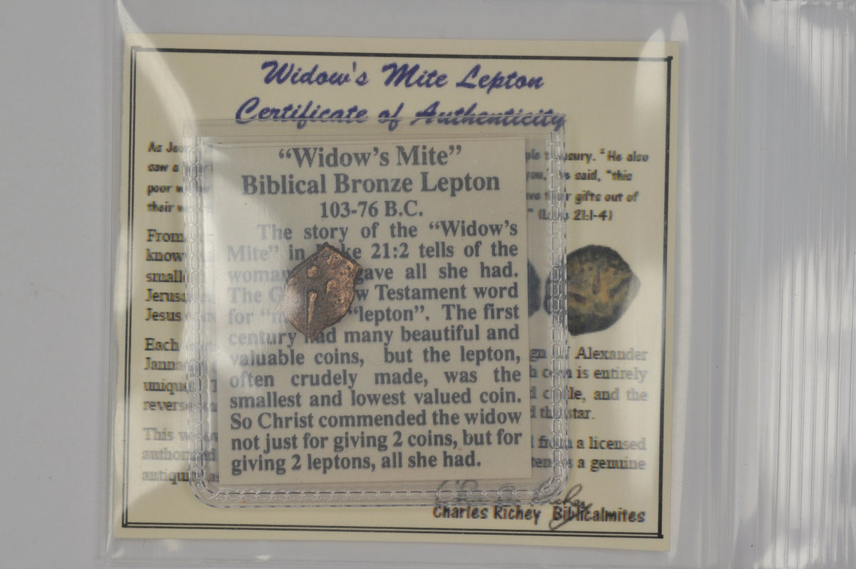 Biblical Ancient Coin ~ Widow's Mite Lepton Cleaned ~ Luke 21:2 (LP93)