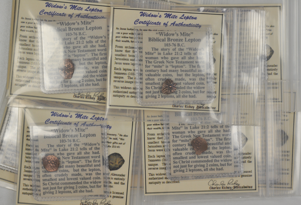 Economy Authentic Widow's Mite Lepton Coins -Set of 10 Mites (LPSet-a)