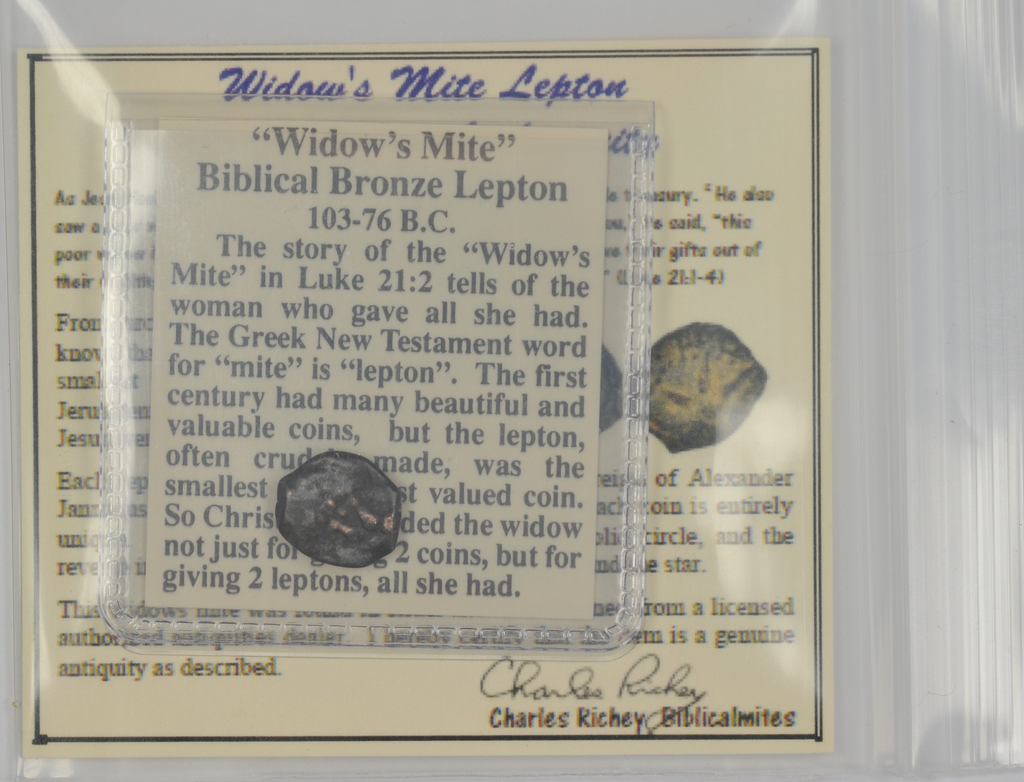 Economy Authentic Widow's Mite Lepton Coins -Set of 10 Mites (LPSet-b)