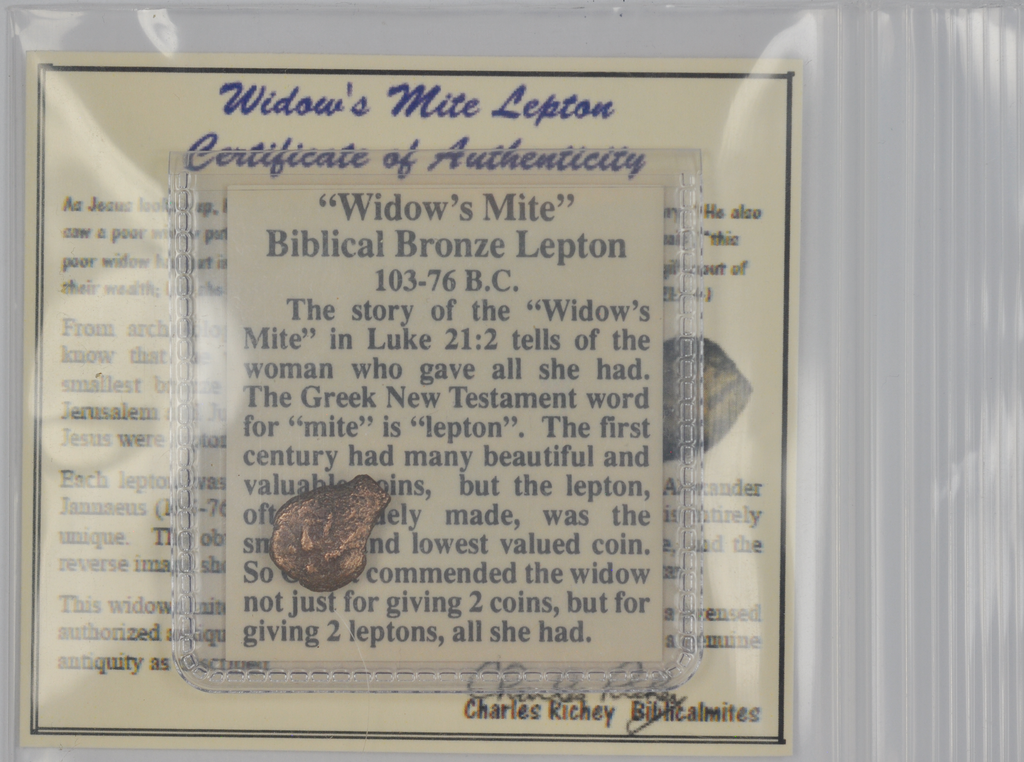 Economy Authentic Widow's Mite Lepton Coins -Set of 10 Mites (LPSet-a)
