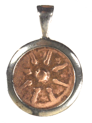 Widows Mite Silver Bezel Pendant (Pend14mm-21)