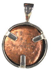 Widows Mite Silver Bezel Pendant (Pend14mm-21)