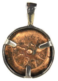 Widows Mite Silver Bezel Pendant (Pend16mm-22)
