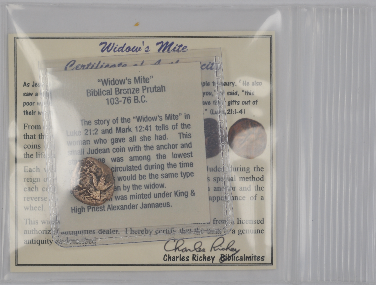 Economy Authentic Widow's Mite Prutah Coins -Set of 5 Mites  (PRSet-a)