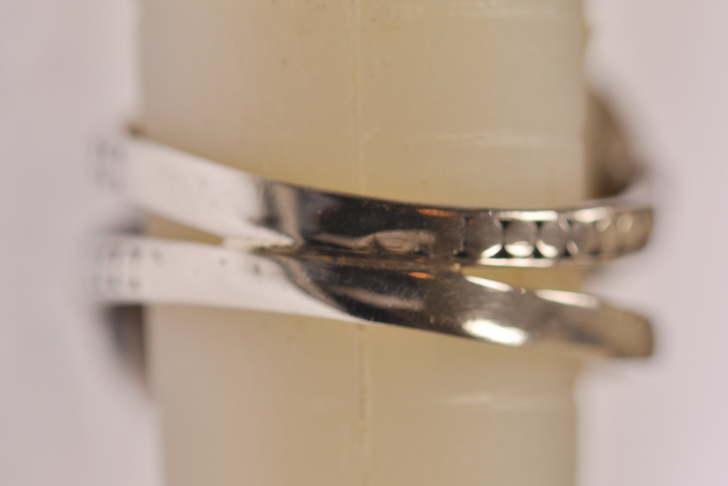 Two Authentic Widows Mites mounted in Lady's Silver Ring size 8-1/2 (S-R1)