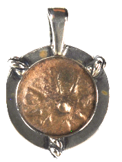 Widow's Mite Silver Pendant "Rope" 14mm (Rope Pend-14)