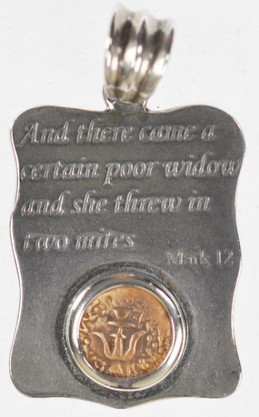 Widows Mite Silver Bezel "Scripture" Pendant (SP10)