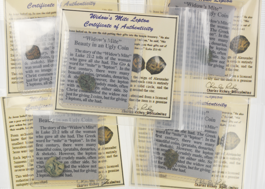 Economy Widow's Mite Coins -Set of 5 Mites