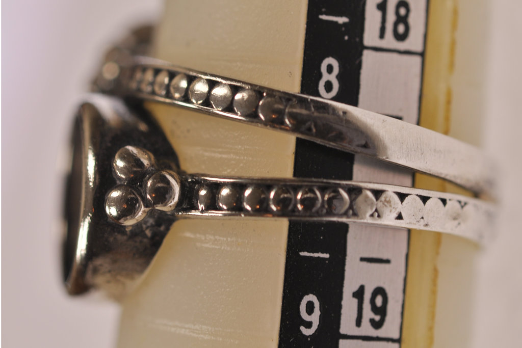 Two Authentic Widows Mites mounted in Lady's Silver Ring size 8-1/2 (S-R2)